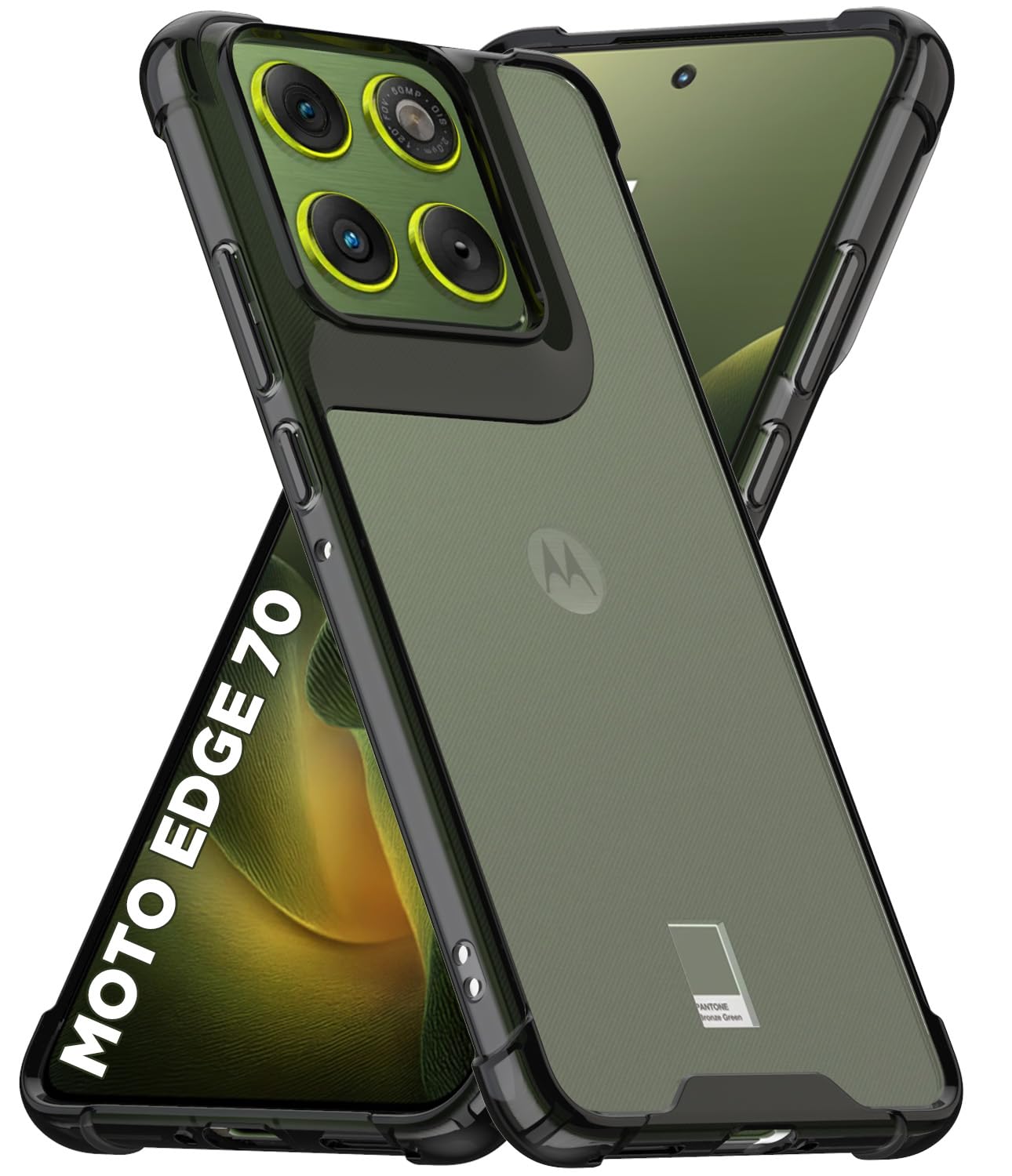 Moto Edge 70 5G Back Cover Case | Clear Hybrid - Clear Smoke