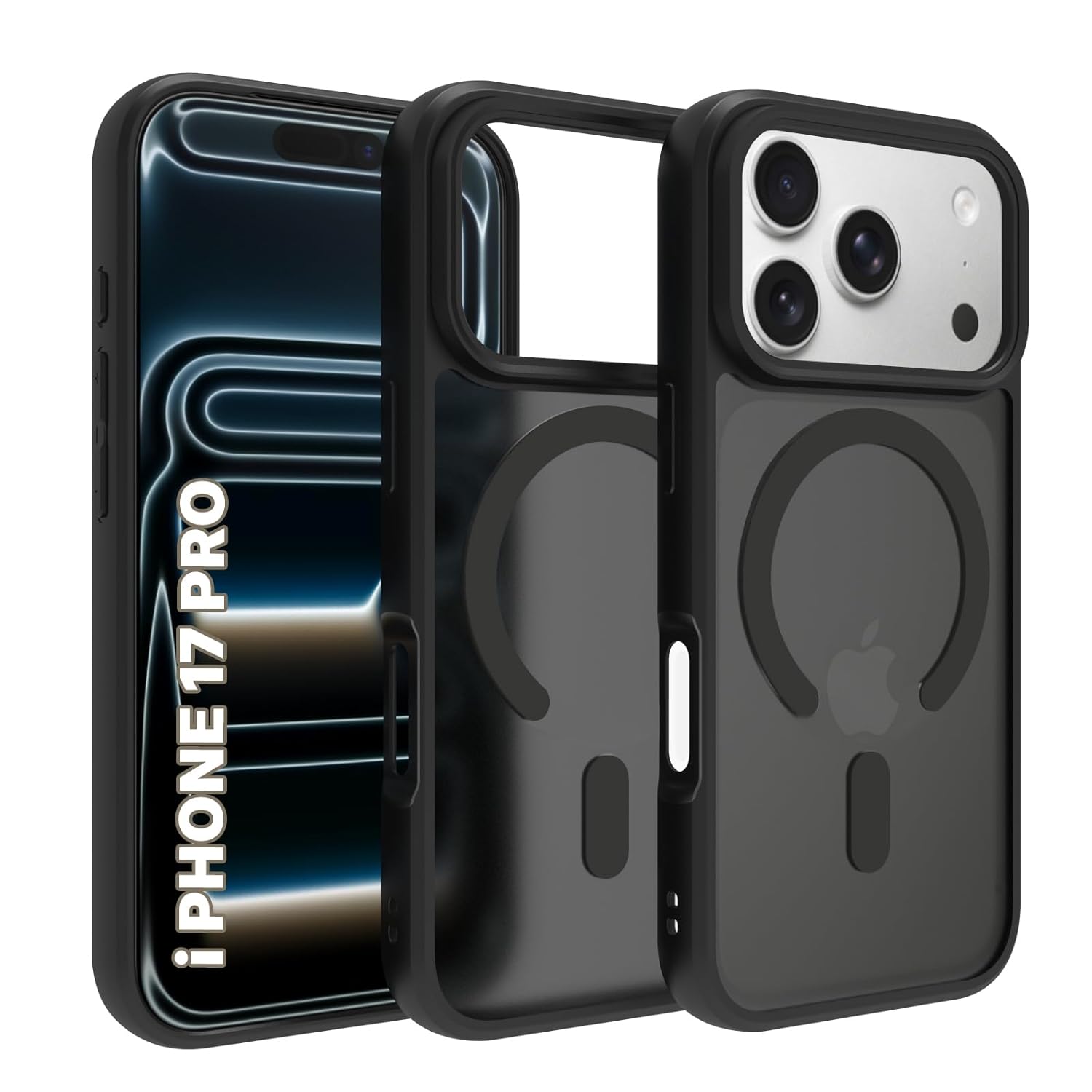 iPhone 17 Pro Back Cover Case | Sleek Hybrid - Matte Black Magnetic