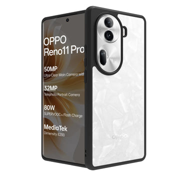 Oppo Reno 11 Pro Back Cover Case | Sleek Hybrid - Clear Black