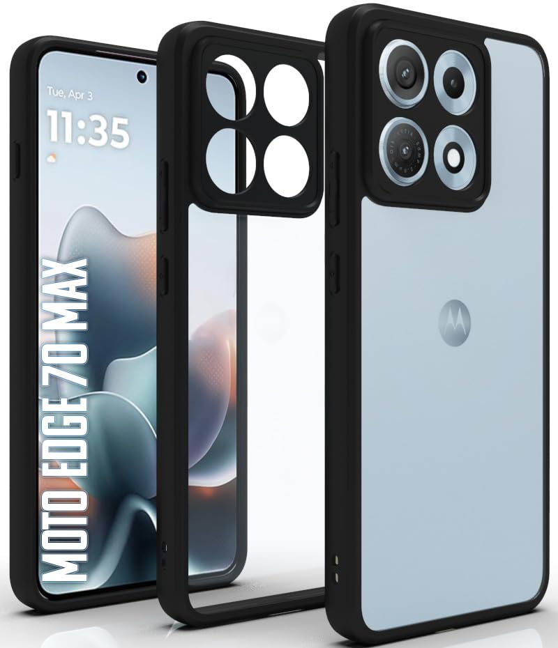 Motorola Edge 70 Max Back Cover Case | Sleek Hybrid - Clear Black