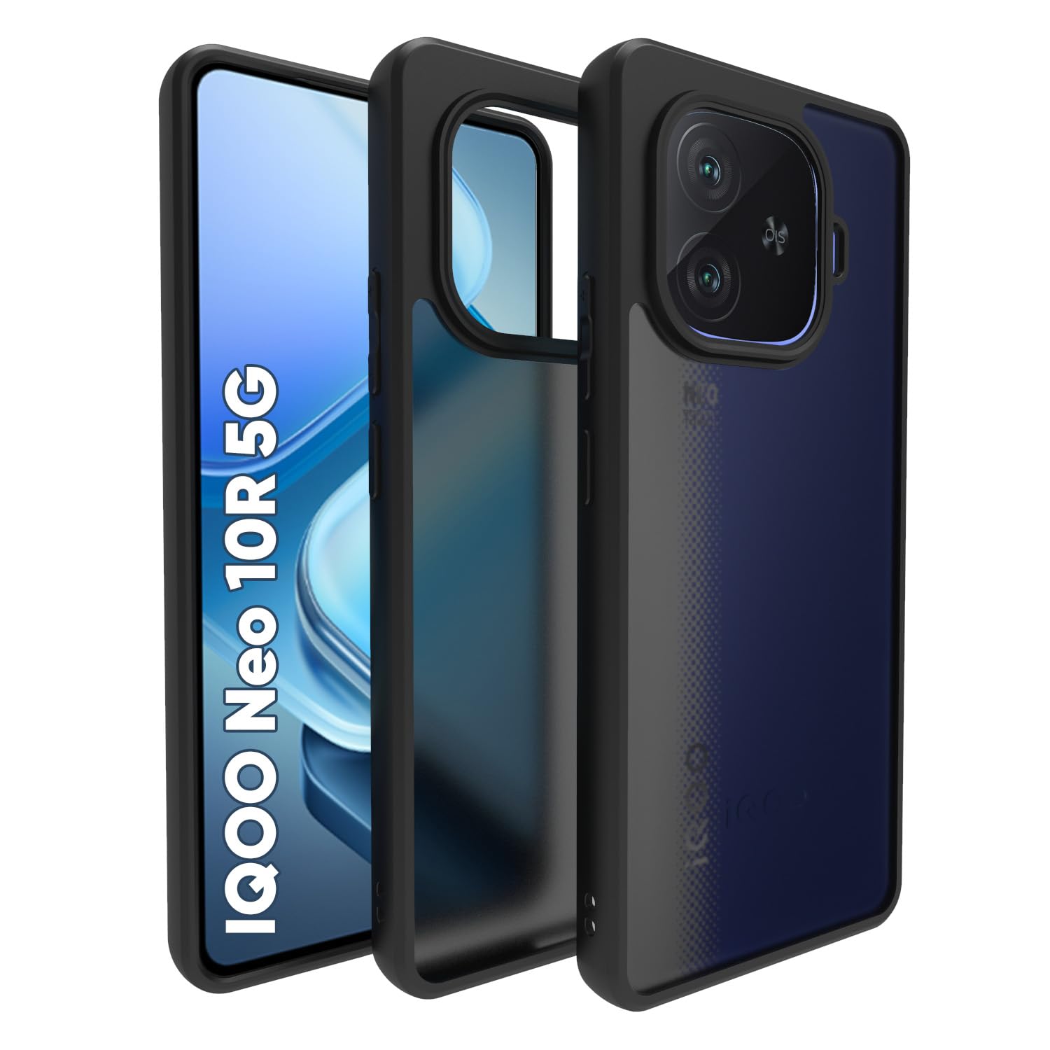 iQOO Neo 10R 5G Back Cover Case | Sleek Hybrid - Matte Black