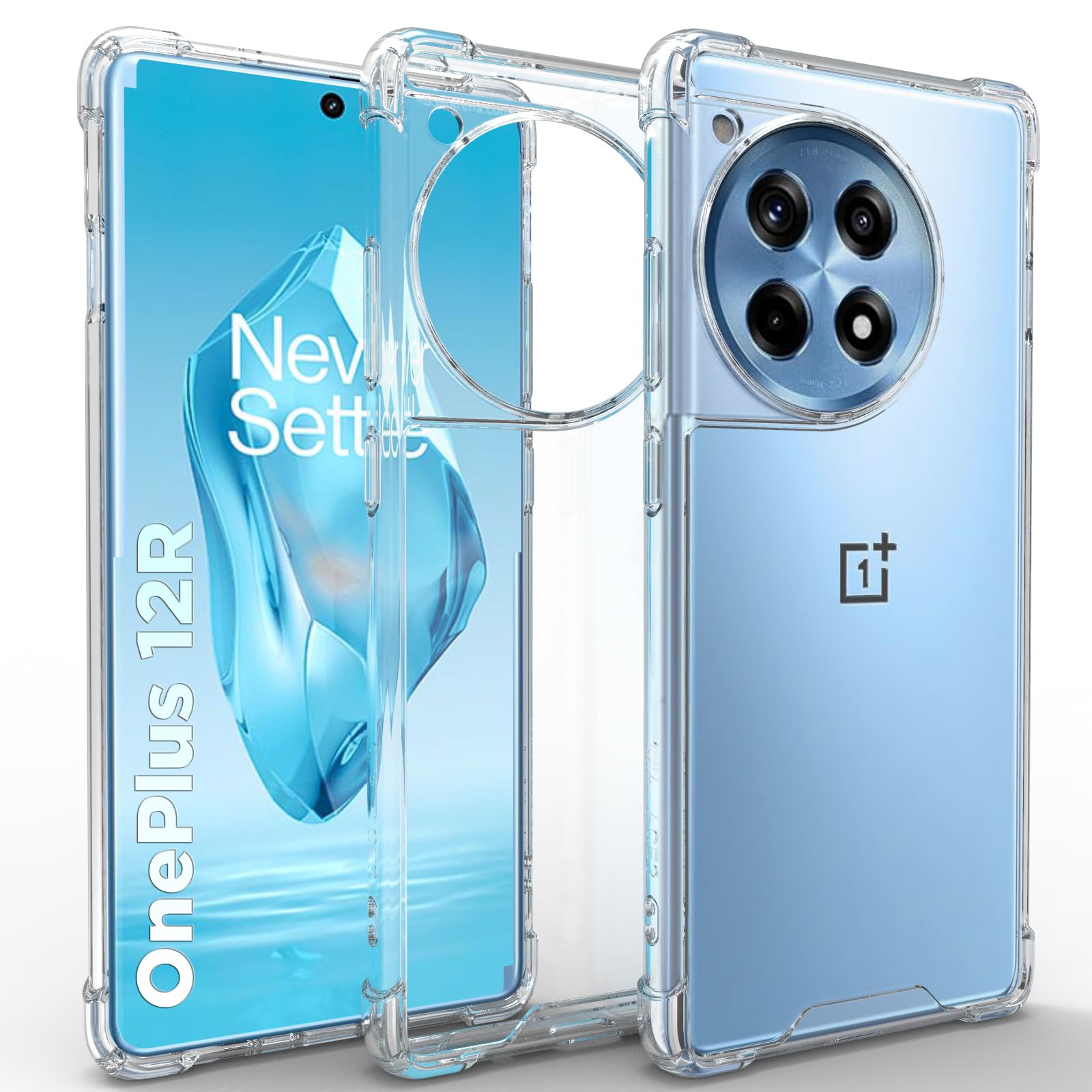 OnePlus 12R Back Cover Case | Clear Hybrid - Clear
