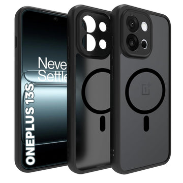 OnePlus 13s Back Cover Case | Sleek Hybrid - Matte Black Magnetic