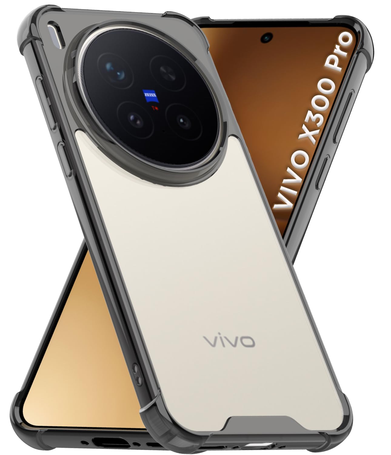 Vivo X300 Pro 5G Back Cover Case | Clear Hybrid - Clear Smoke