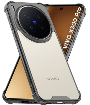 Vivo X300 Pro 5G Back Cover Case | Clear Hybrid - Clear Smoke