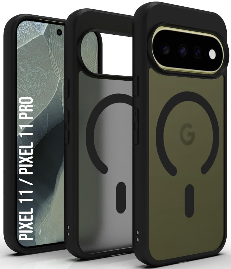 Google Pixel 11 / Pixel 11 Pro Back Cover Case | Sleek Hybrid - Matte Black Magnetic