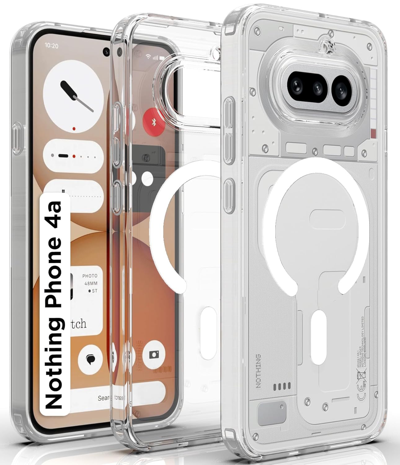Nothing Phone 4a 5G Back Cover Case | Clear Hybrid - Clear Transparent Magnetic