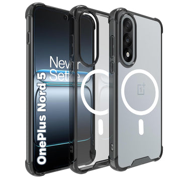 OnePlus Nord 5 5G Back Cover Case | Clear Hybrid - Clear Smoke Magnetic