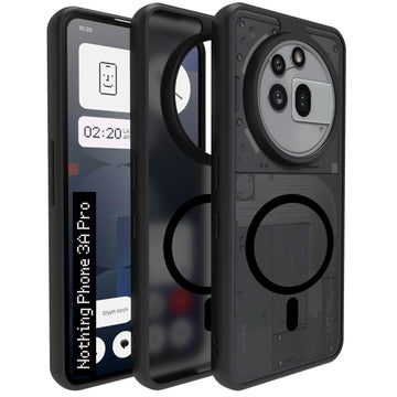 Nothing Phone 3a Pro Back Cover Case | Sleek Hybrid - Matte Black Magnetic