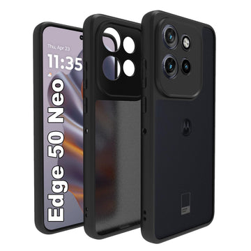 Moto Edge 50 Neo 5G Back Cover Case | Sleek Hybrid - Smoke Black