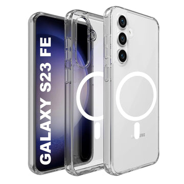 Samsung Galaxy S23 FE Back Cover Case | Sleek Hybrid - Clear Magnetic