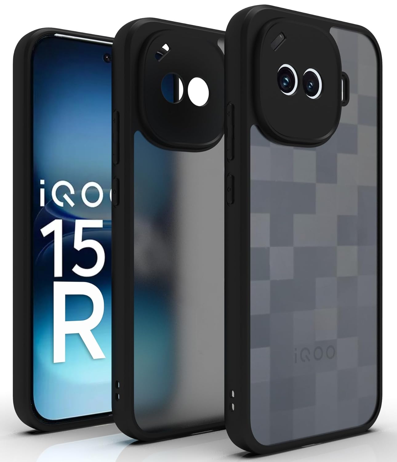 iQOO 15R 5G Back Cover Case | Sleek Hybrid - Matte Black