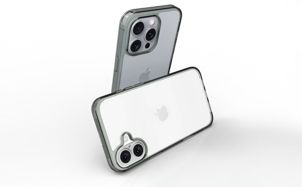 iPhone 16 Pro Max Back Cover Case | Clear Hybrid - Clear Smoke