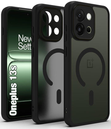 OnePlus 13s Back Cover Case | Sleek Hybrid - Matte Black Magnetic