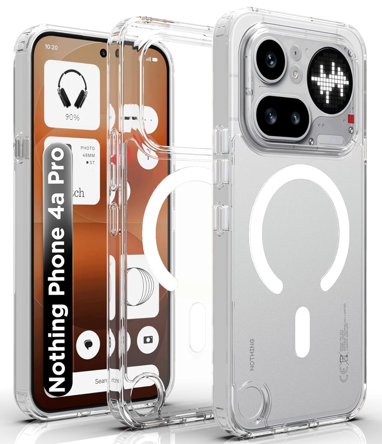 Nothing Phone 4a Pro 5G Back Cover Case | Clear Hybrid - Clear Smoke Magnetic