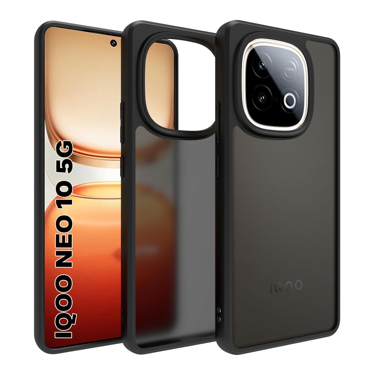 iQOO Neo 10 5G Back Cover Case | Sleek Hybrid - Matte Black