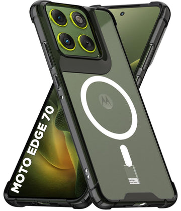 Motorola Edge 70 5G Back Cover Case | Clear Hybrid - Clear White Magnetic