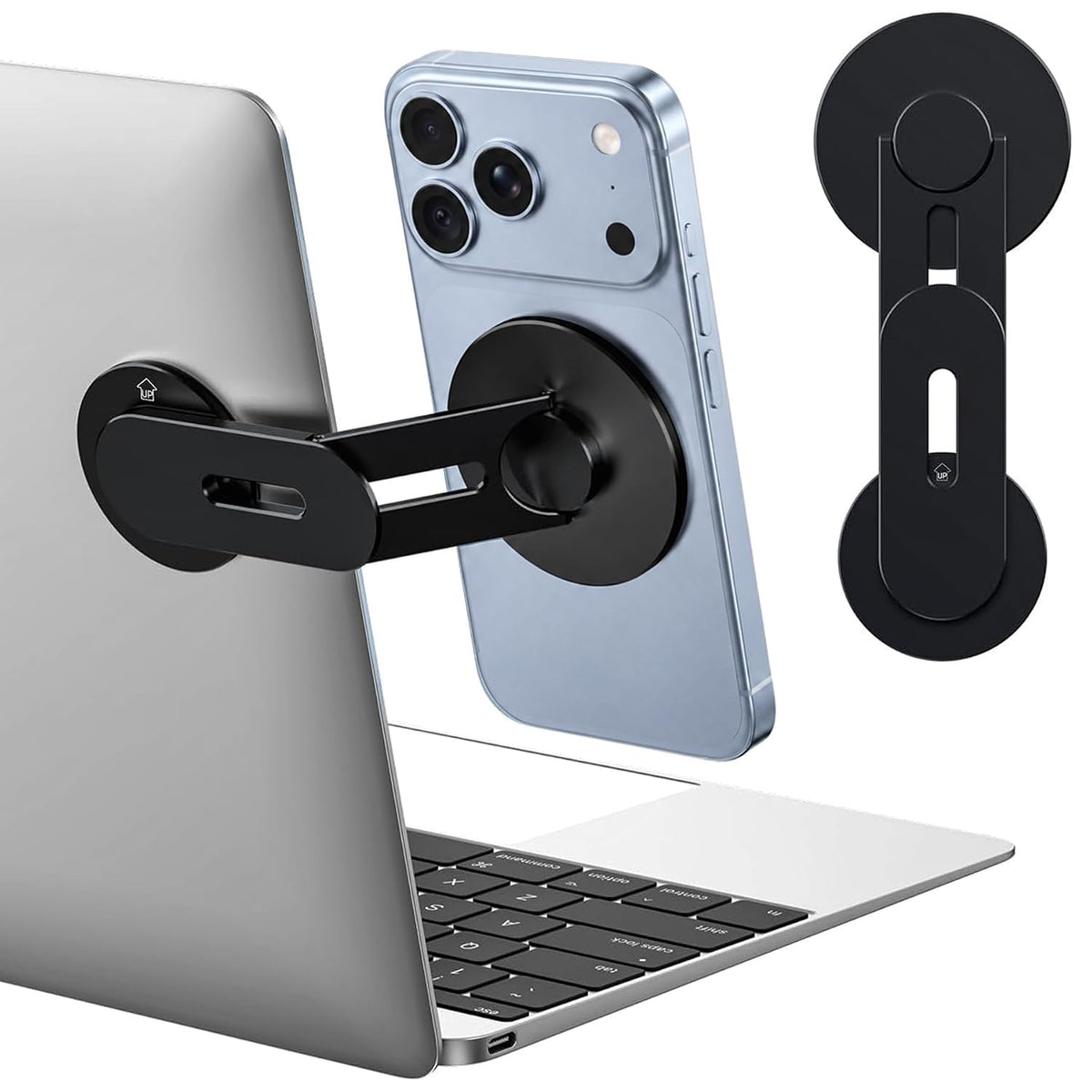 Magnetic Laptop Phone Mount | Black New