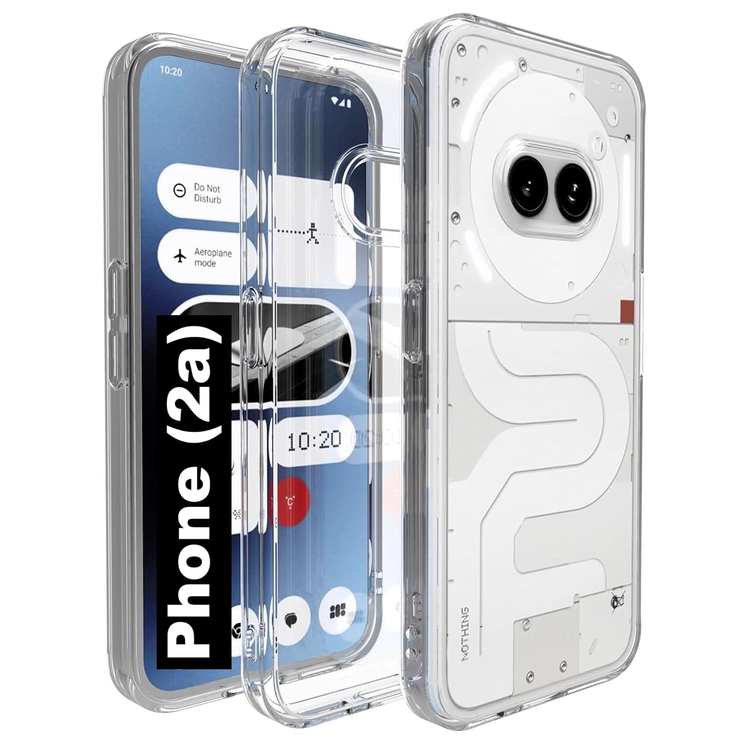 Nothing Phone 2A / Phone 2A Plus Back Cover Case | Clear Hybrid - Clear