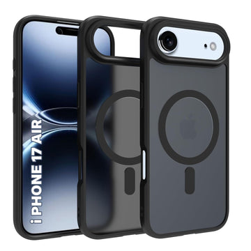 iPhone 17 Air Back Cover Case | Sleek Hybrid - Matte Black Magnetic