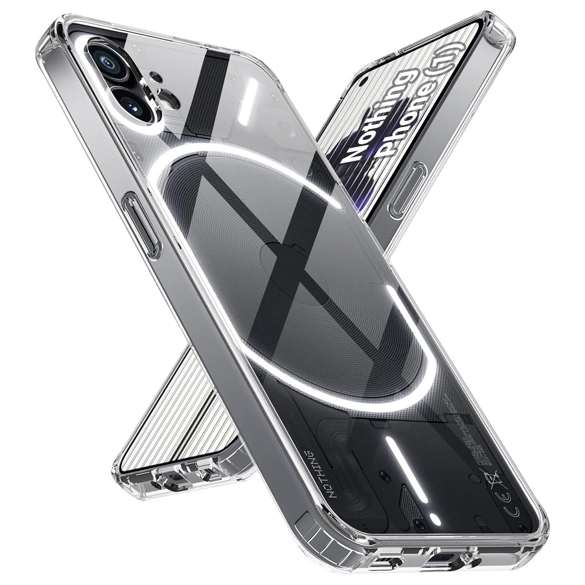 Nothing Phone 1 Back Cover Case | Clear Hybrid - Clear Magnetic