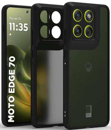 Moto Edge 70 5G Back Cover Case | Sleek Hybrid - Matte Black