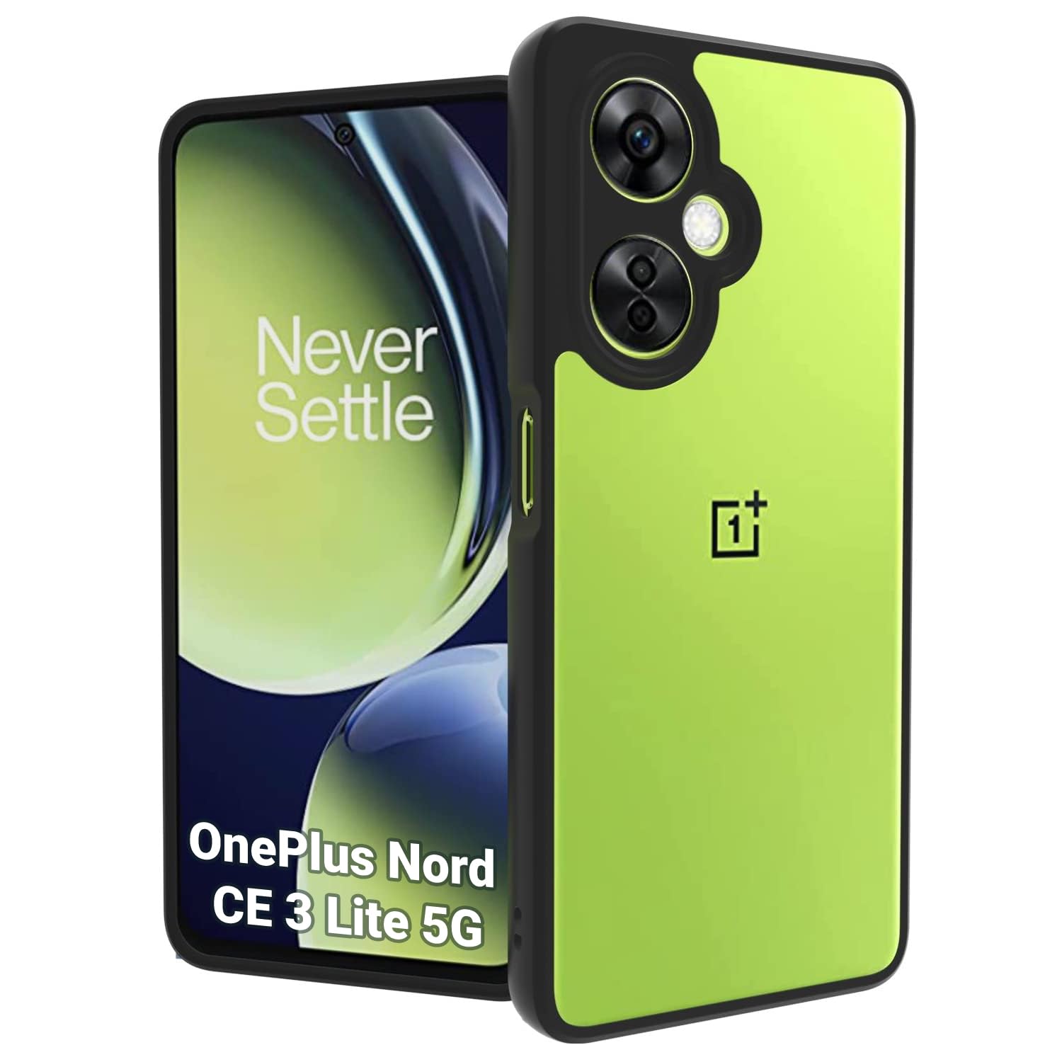 OnePlus Nord CE 3 Lite 5G Back Cover Case | Clear Hybrid - Black