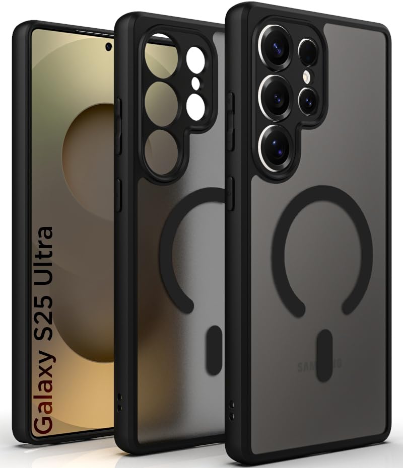 Samsung Galaxy S25 Ultra Back Cover Case | Sleek Hybrid - Matte Black Magnetic
