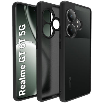 Realme GT 6 / GT 6T 5G Back Cover Case | Sleek Hybrid - Matte Black