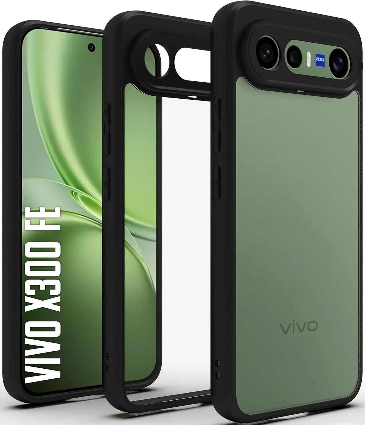 Vivo X300 FE Back Cover Case | Sleek Hybrid - Clear Black