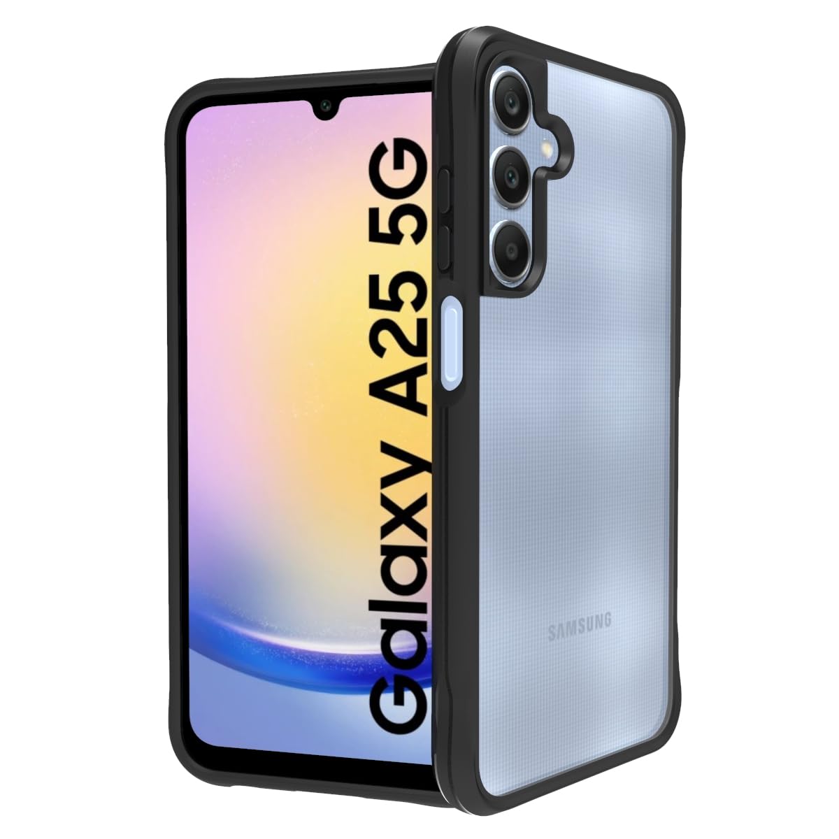 Samsung Galaxy A25 5G Back Cover Case | Tough Hybrid - Clear Black