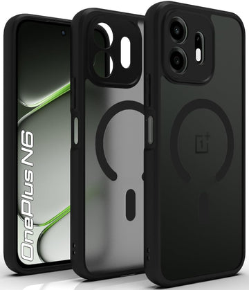 OnePlus N6 Back Cover Case | Sleek Hybrid - Matte Black Magnetic