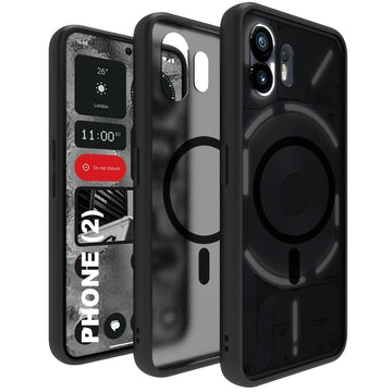 Nothing Phone 2 Back Cover Case | Sleek Hybrid - Matte Black Magnetic