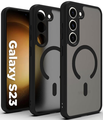 Samsung Galaxy S23 Back Cover Case | Sleek Hybrid - Matte Black Magnetic