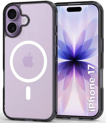 iPhone 17 Back Cover Case | Clear Hybrid - Smoke Magnetic White