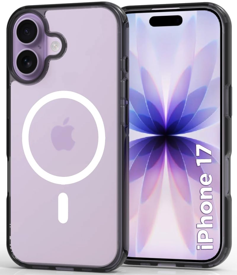 iPhone 17 Back Cover Case | Clear Hybrid - Smoke Magnetic White