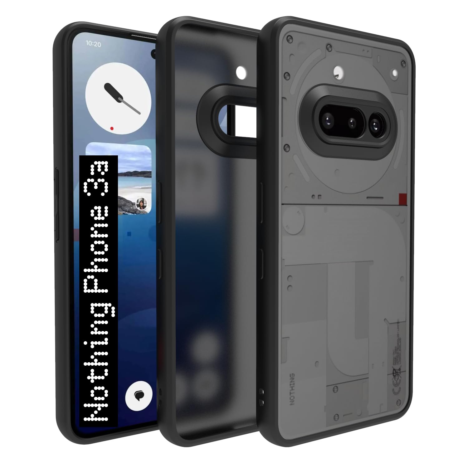 Nothing Phone 3a Back Cover Case | Sleek Hybrid - Matte Black