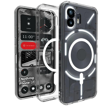 Nothing Phone 2 Back Cover Case | Clear Hybrid - Clear Smoke Magnetic
