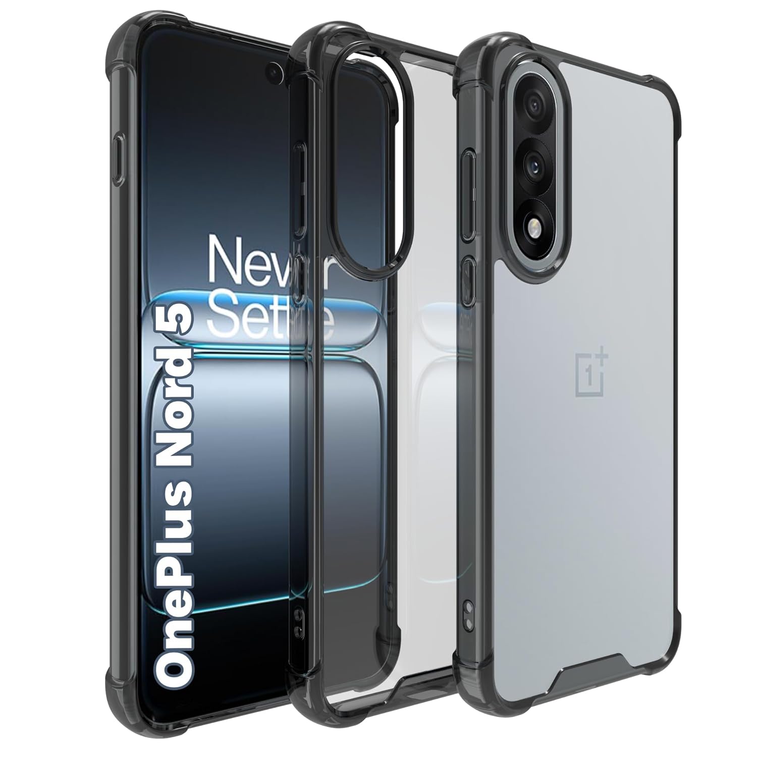 OnePlus Nord 5 5G Back Cover Case | Clear Hybrid - Clear Smoke
