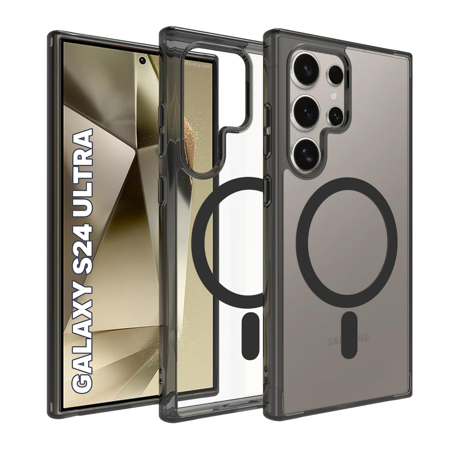Samsung Galaxy S24 Ultra Back Cover Case | Clear Hybrid - Clear Magnetic