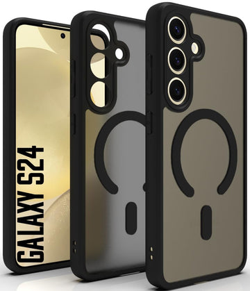 Samsung Galaxy S24 Back Cover Case | Sleek Hybrid - Matte Black Magnetic