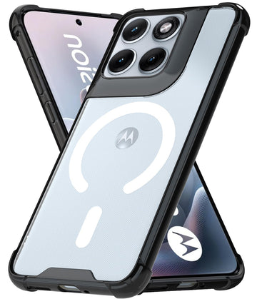 Motorola Edge 70 Fusion Back Cover Case | Clear Hybrid - Clear Smoke Magnetic