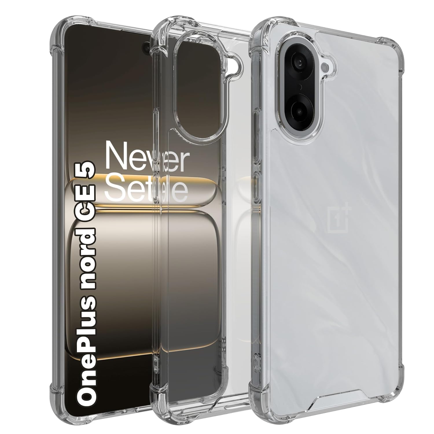 OnePlus Nord CE 5 5G Back Cover Case | Clear Hybrid - Clear