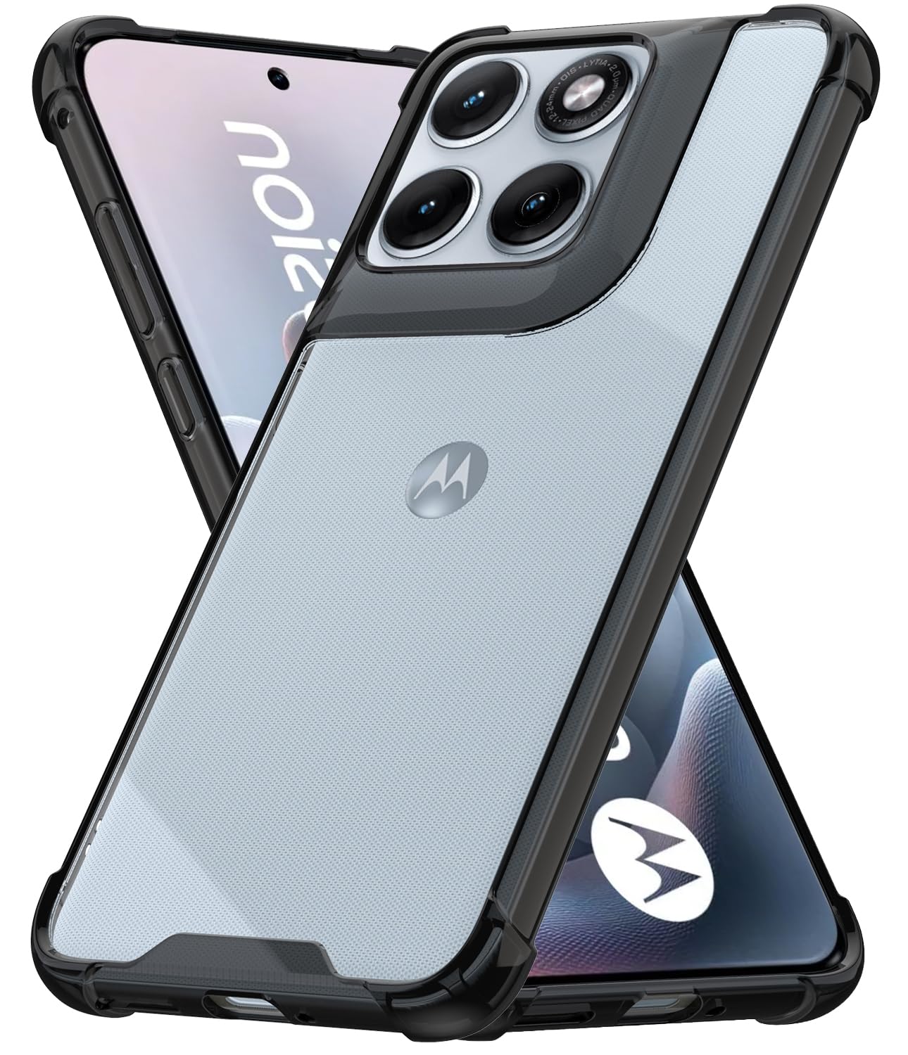 Motorola Edge 70 Fusion Back Cover Case | Clear Hybrid - Clear Smoke