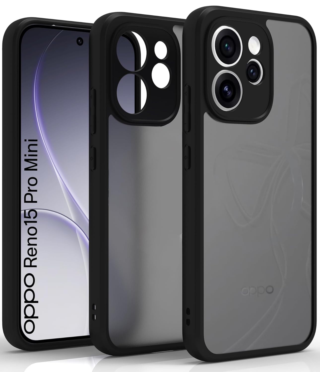 Oppo Reno 15 Pro Mini 5G Back Cover Case | Sleek Hybrid - Matte Black