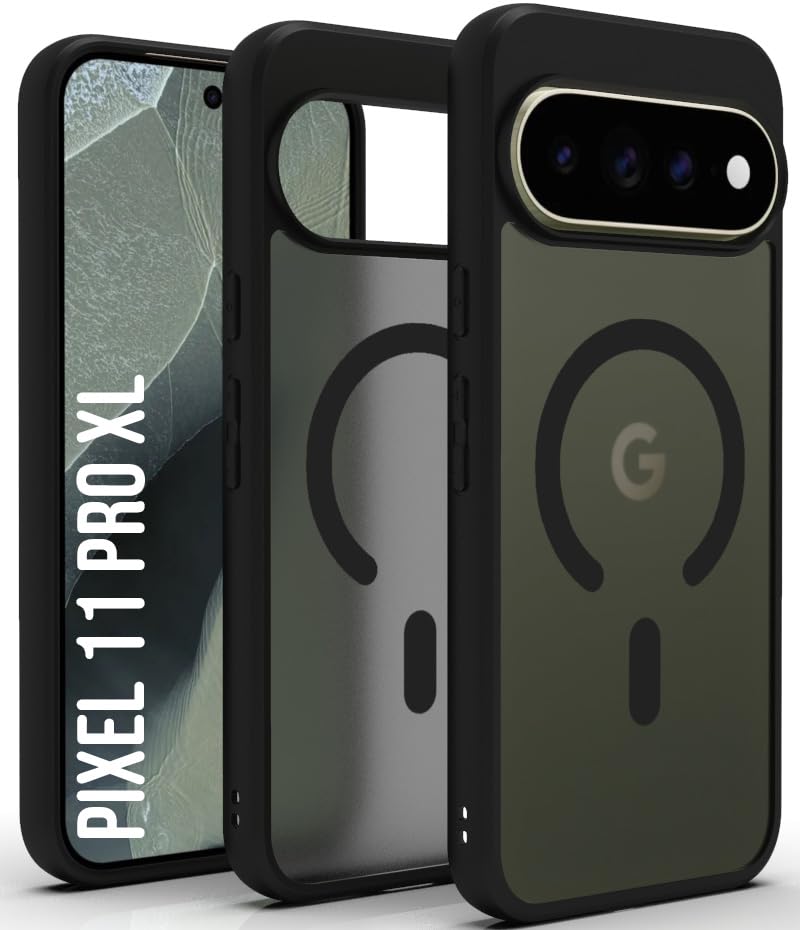Google Pixel 11 Pro XL Back Cover Case | Sleek Hybrid - Matte Black Magnetic