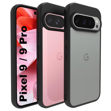 Google Pixel 9 / Pixel 9 Pro Back Cover Case | Sleek Hybrid - Black
