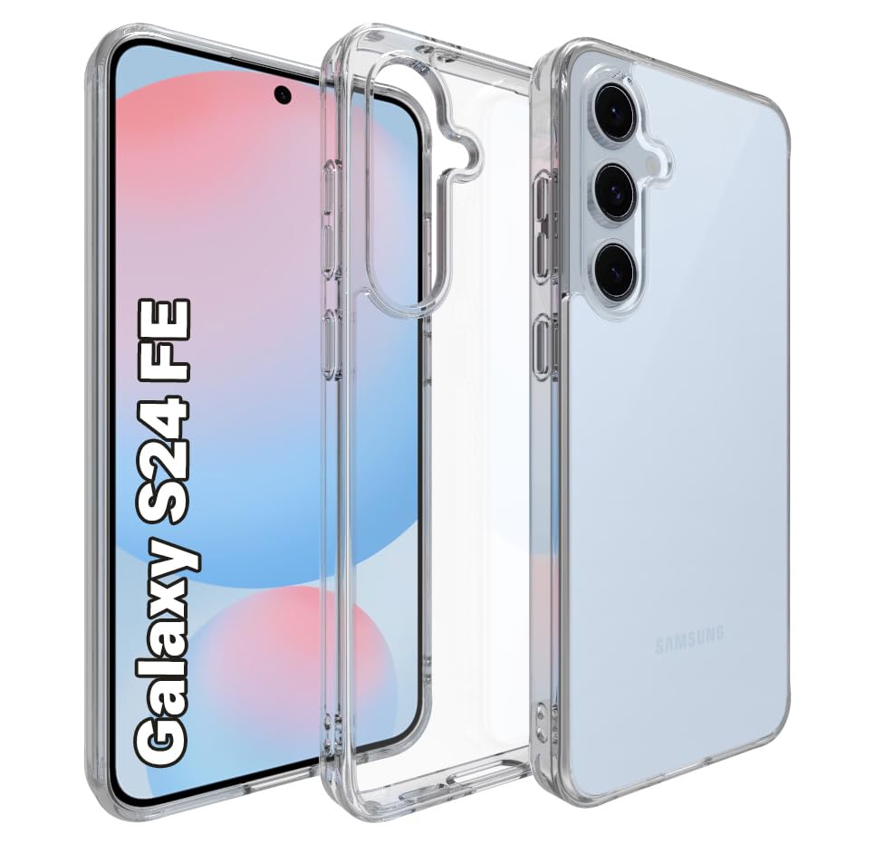 Samsung Galaxy S24 FE Back Cover Case | Sleek Hybrid- Clear