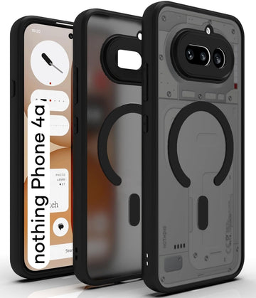Nothing Phone 4a 5G Back Cover Case | Sleek Hybrid - Matte Black Magnetic