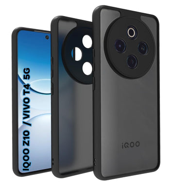 iQOO Z10 5G / Vivo T4 5G Back Cover Case | Sleek Hybrid - Matte Black
